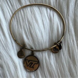 Alex and Ani Rafaelian Gold Virginia Tech Charm Bangle Bracelet